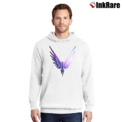 Men’s Logan Paul Maverick Logo Pullover Hoodie in white | Cozy, Durable, Modern Fit