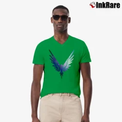 Men’s Logan Paul Maverick Logo V-Neck Tee in irish green | Sharp, Breathable, Everyday Staple