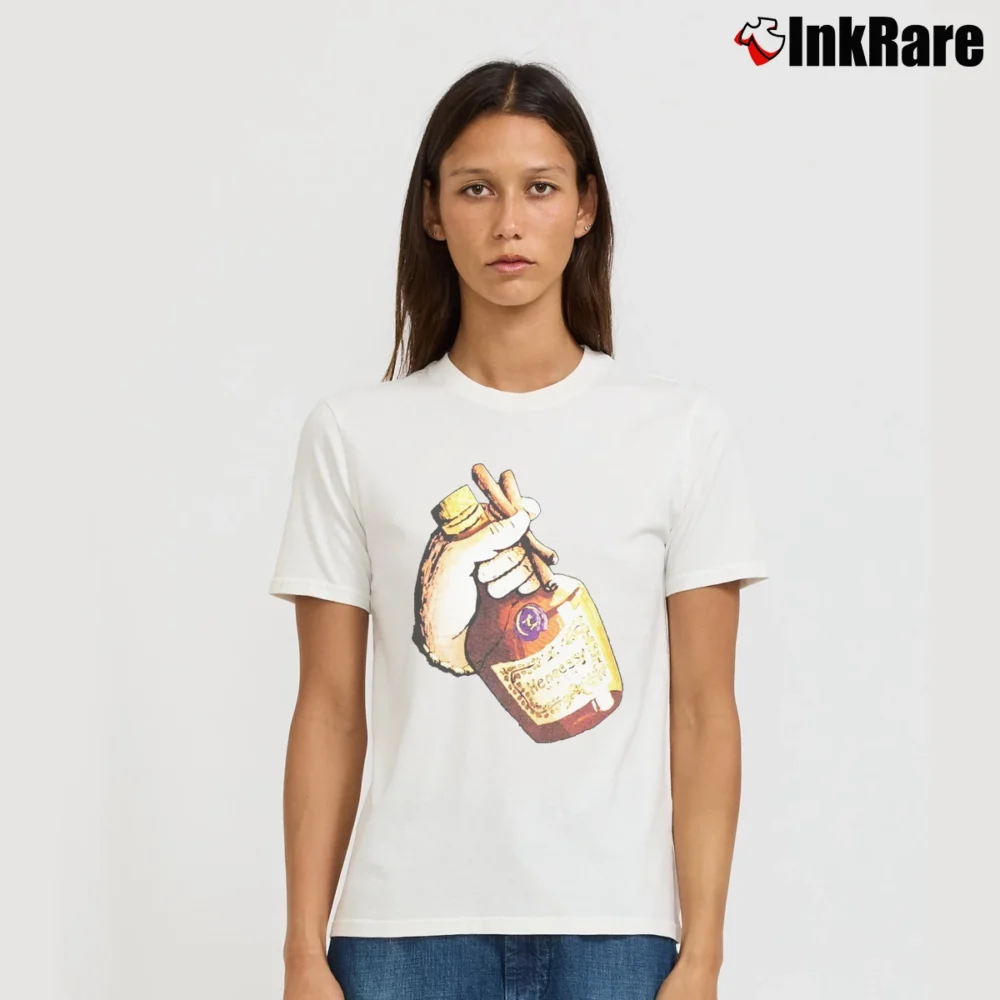 Women’s Logo Print Of Hennessy With Two Blunts Signature T-Shirt in white | Soft, Flattering Fit