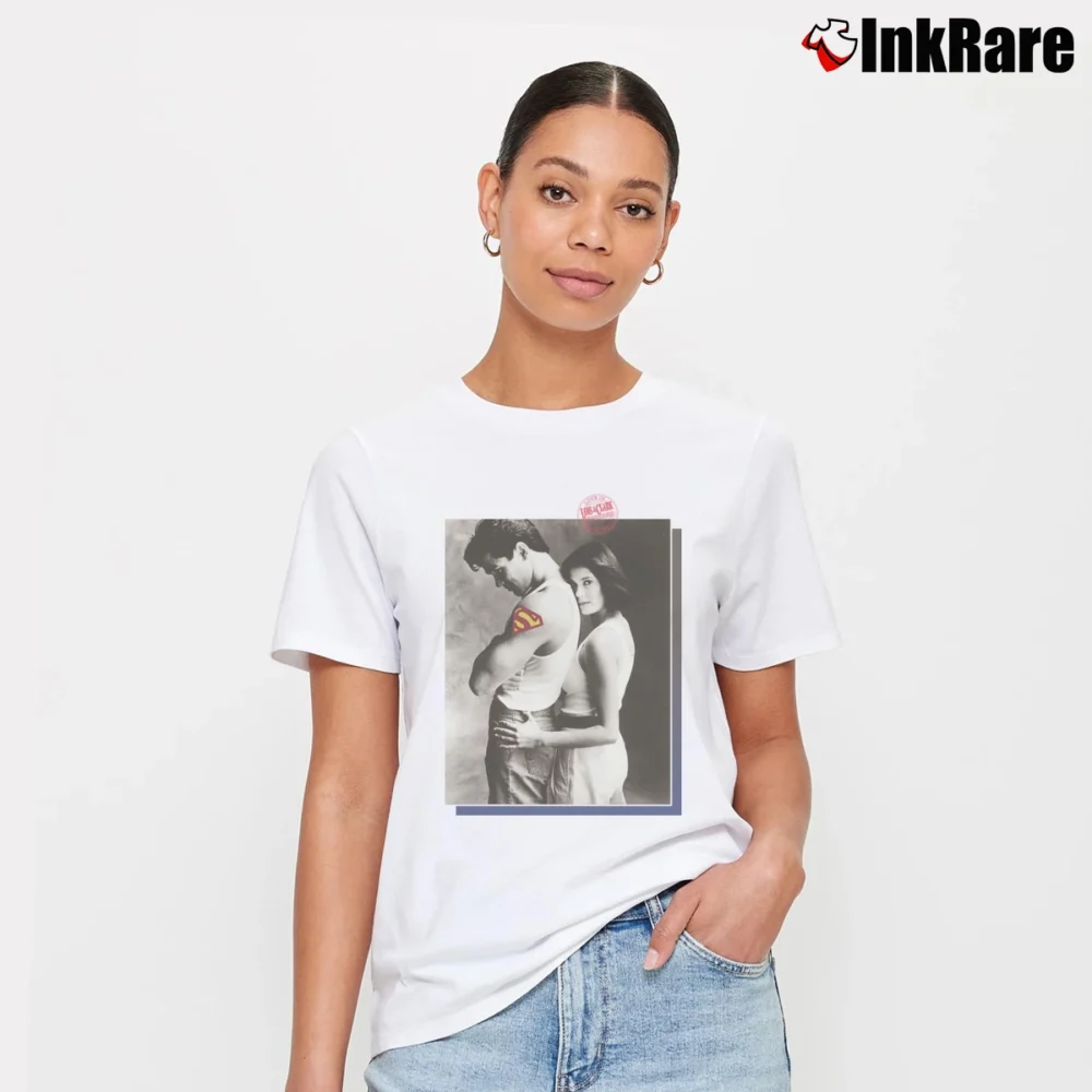 Women’s Lois and Clark 1996 Superman Love Metropolis Signature T-Shirt in white | Soft, Flattering Fit