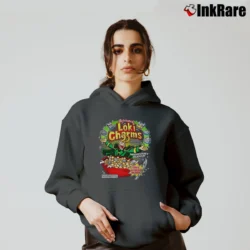 Women’s Loki Charms Cereal Parody Cozy Hoodie in charcoal | Warm, Structured, Stylish