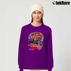 Women’s Loki Charms Cereal Parody Long-Sleeve Top in purple | Sleek, Versatile, All-Season