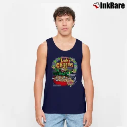 Men’s Loki Charms Cereal Parody Tank Top in navy | Breathable, Active-Friendly Design