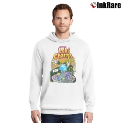 Men’s LOKI Charms Thor Superhero Antihero Asgard Bifrost Pullover Hoodie in white | Cozy, Durable, Modern Fit