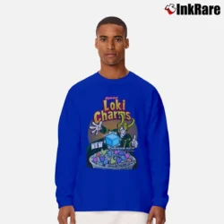 Men’s LOKI Charms Thor Superhero Antihero Asgard Bifrost Long-Sleeve Shirt in royal blue | Sleek, Lightweight, Year-Round Wear