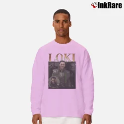 Men’s Loki Featuring Tom Hiddleston From Avengers Movie Long-Sleeve Shirt in light pink | Sleek, Lightweight, Year-Round Wear