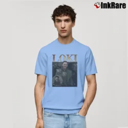 Men’s Loki Featuring Tom Hiddleston From Avengers Movie Classic T-Shirt in light blue | Soft, Breathable Everyday Wear