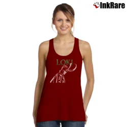 Women’s Loki Laufeyson Crown Featuring Tom Hiddleston Tank Top in maroon | Lightweight, Movement-Friendly