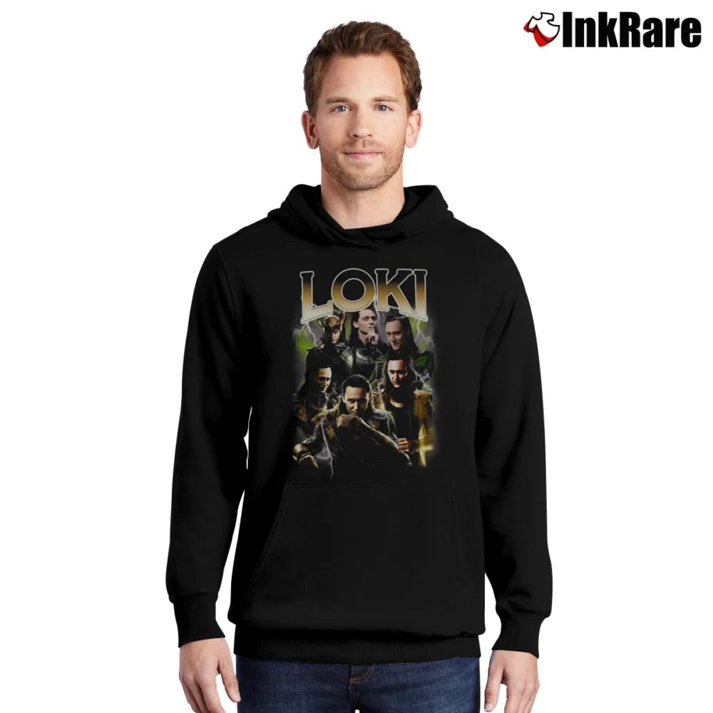 Men’s Loki Laufeyson Mac Fan Pullover Hoodie in black | Cozy, Durable, Modern Fit