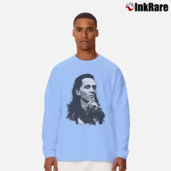 Men’s Loki Tom Hiddleston Movie Long-Sleeve Shirt in light blue | Sleek, Lightweight, Year-Round Wear