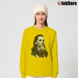 Women’s Loki Tom Hiddleston Movie Long-Sleeve Top in yellow | Sleek, Versatile, All-Season