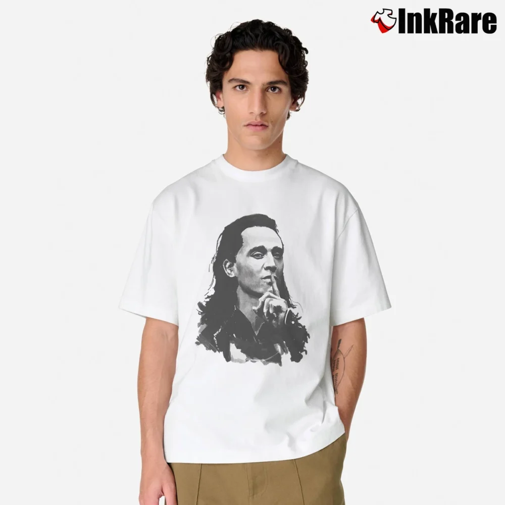 Men’s Loki Tom Hiddleston Movie Classic T-Shirt in white | Soft, Breathable Everyday Wear