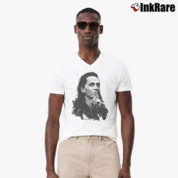 Men’s Loki Tom Hiddleston Movie V-Neck Tee in white | Sharp, Breathable, Everyday Staple