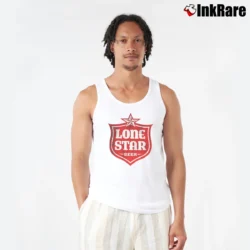 Men’s Lone Star Beer Fashion Tank Top in white | Breathable, Active-Friendly Design