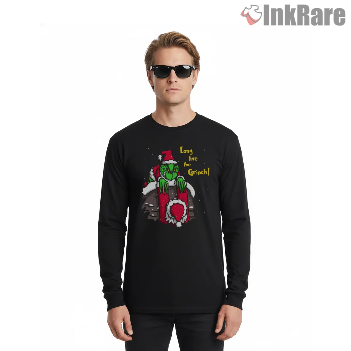 Long Live The Grinch Snowy Throne Christmas Long Sleeve Black Long Live The Grinch Snowy Throne Christmas Shirt on black long sleeve shirt for men graphic tee