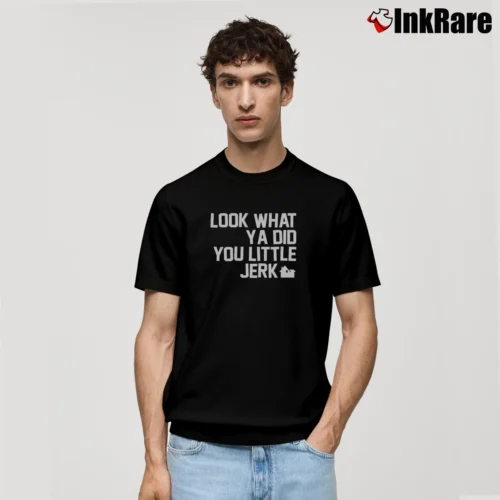 Look What You Did You Little Jerk Christmas Men’s Classic Tee in black – Premium Comfort Men’s Look What You Did You Little Jerk Christmas Classic T-Shirt in black | Soft, Breathable Everyday Wear