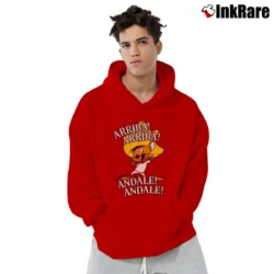 Men’s Looney Tunes Arriba Andale Cartoon Pullover Hoodie in red | Cozy, Durable, Modern Fit