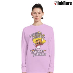 Women’s Looney Tunes Arriba Andale Cartoon Long-Sleeve Top in light pink | Sleek, Versatile, All-Season