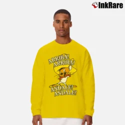 Men’s Looney Tunes Arriba Andale Cartoon Long-Sleeve Shirt in yellow | Sleek, Lightweight, Year-Round Wear