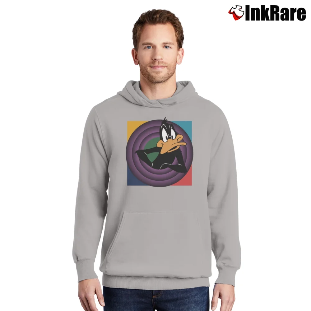 Men’s Looney Tunes Daffy Duck Pullover Hoodie in sport grey | Cozy, Durable, Modern Fit