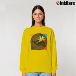 Women’s Looney Tunes Daffy Duck Relaxed Sweatshirt in yellow | Soft, Laid-Back Vibe