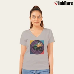 Women’s Looney Tunes Daffy Duck V-Neck Tee in sport grey | Chic Neckline, Soft Texture