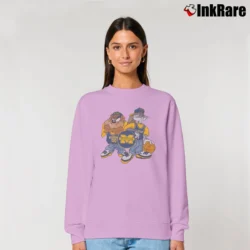 Women’s Looney Tunes Michigan Bugs Bunny Taz Iceburg Relaxed Sweatshirt in light pink | Soft, Laid-Back Vibe