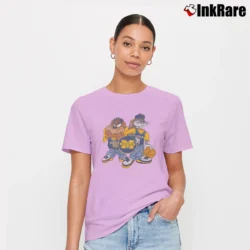 Women’s Looney Tunes Michigan Bugs Bunny Taz Signature T-Shirt in light pink | Soft, Flattering Fit