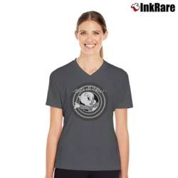 Women’s Looney Tunes Porky Pig That's All Folks V-Neck Tee in charcoal | Chic Neckline, Soft Texture