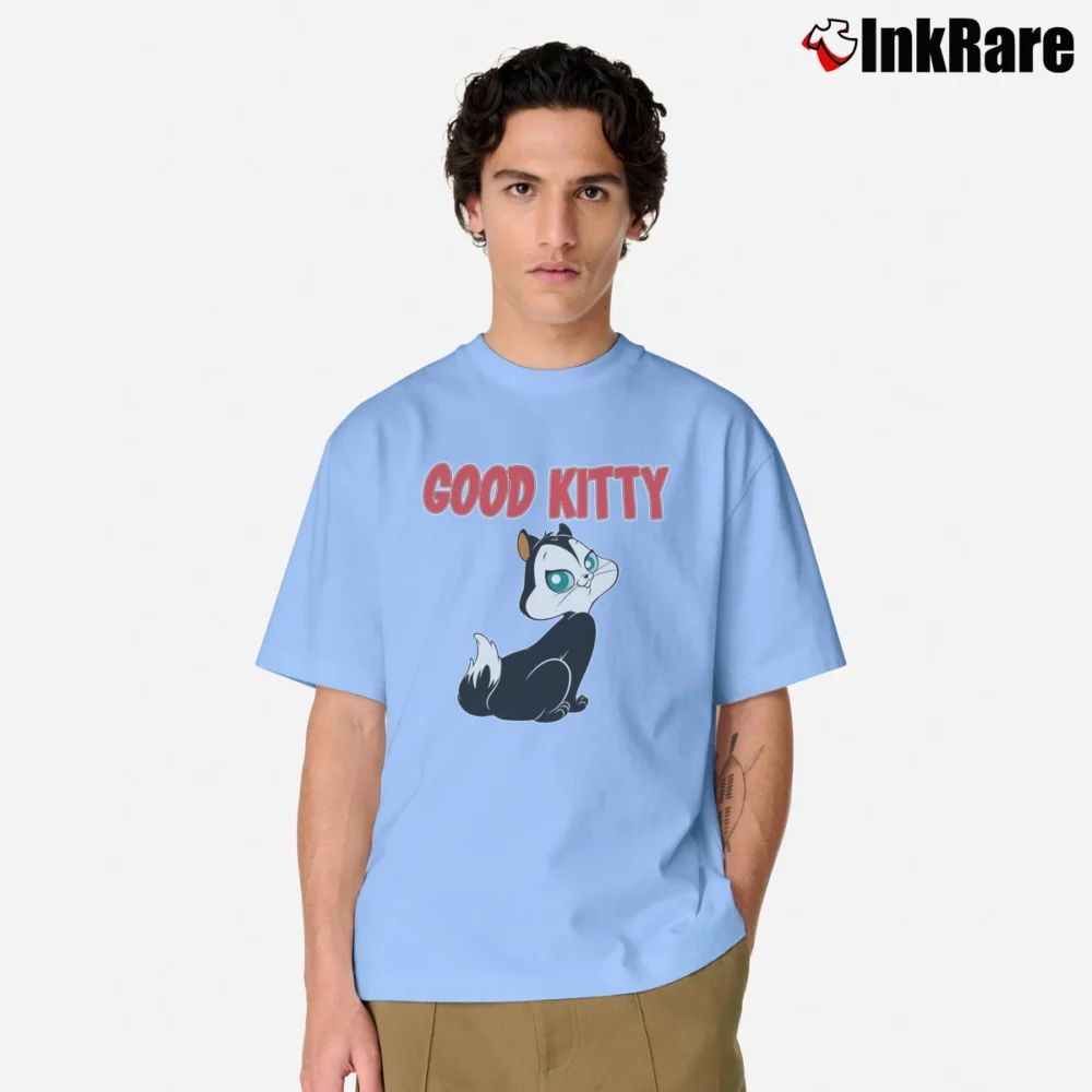 Men’s Looney Tunes Pussyfoot Good Kitty Gone Bad Classic T-Shirt in light blue | Soft, Breathable Everyday Wear