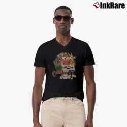 Men’s Looney Tunes Rap Bugs Bunny Taz You Can Kick It Baby V-Neck Tee in black | Sharp, Breathable, Everyday Staple