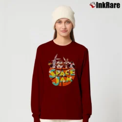 Women’s Looney Tunes Space Jam Adult Long-Sleeve Top in maroon | Sleek, Versatile, All-Season