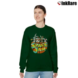Women’s Looney Tunes Space Jam Adult Relaxed Sweatshirt in forest green | Soft, Laid-Back Vibe