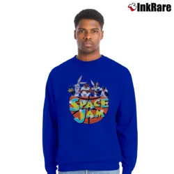 Men’s Looney Tunes Space Jam Adult Crewneck Sweatshirt in royal blue | Cozy Fabric, Clean Style