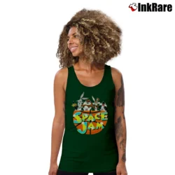 Women’s Looney Tunes Space Jam Adult Tank Top in forest green | Lightweight, Movement-Friendly
