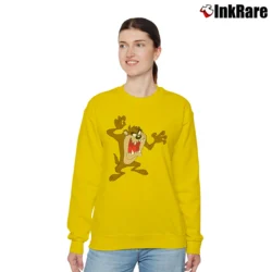 Women’s Looney Tunes Tasmanian Devil Relaxed Sweatshirt in yellow | Soft, Laid-Back Vibe