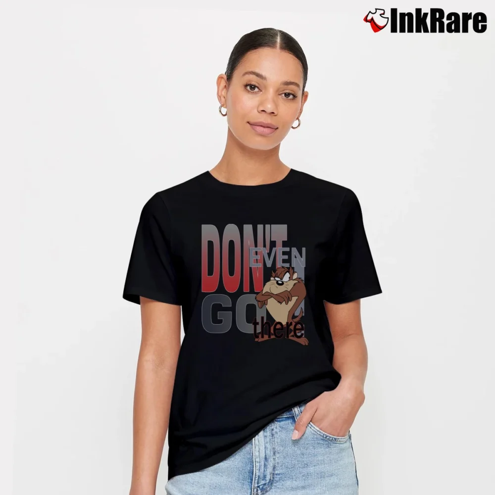 Women’s Looney Tunes Tasmanian Devil Warner Bros Signature T-Shirt in black | Soft, Flattering Fit