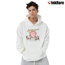 Men’s Looney Tunes Warner Bros Logo Pullover Hoodie in white | Cozy, Durable, Modern Fit