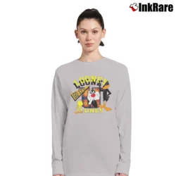 Women’s Looney Tunes Warner Bros Tweety Bugs Bunny Daffy Duck Long-Sleeve Top in sport grey | Sleek, Versatile, All-Season