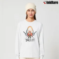 Women’s Looney Tunes Yosemite Sam Back Off Cartoon Character Long-Sleeve Top in white | Sleek, Versatile, All-Season
