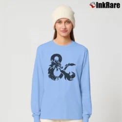 Women’s Loot Crate Dungeons And Dragons Ampersand Long-Sleeve Top in light blue | Sleek, Versatile, All-Season