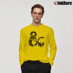 Men’s Loot Crate Dungeons And Dragons Ampersand Long-Sleeve Shirt in yellow | Sleek, Lightweight, Year-Round Wear