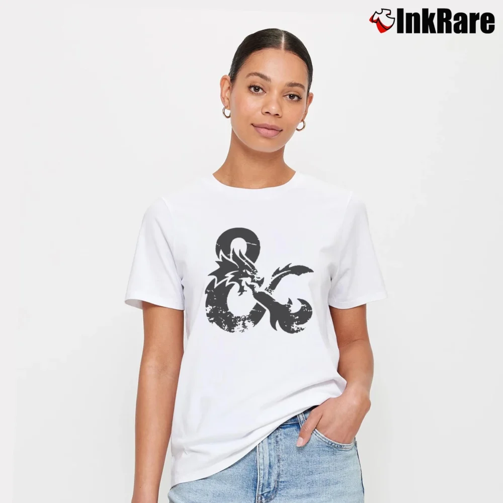 Women’s Loot Crate Dungeons And Dragons Ampersand Signature T-Shirt in white | Soft, Flattering Fit