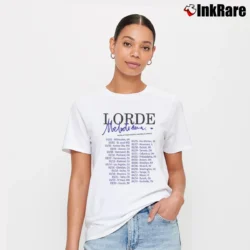 Women’s Lorde Melodrama World Tour Concert Signature T-Shirt in white | Soft, Flattering Fit