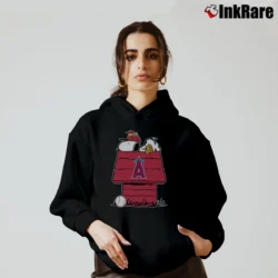 Women’s Los Angeles Angels Snoopy Baseball Cozy Hoodie in black | Warm, Structured, Stylish