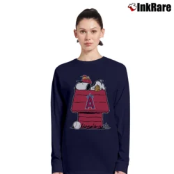 Women’s Los Angeles Angels Snoopy Baseball Long-Sleeve Top in navy | Sleek, Versatile, All-Season