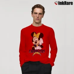 Men’s Los Angeles Chargers American Football Team Mimi Mouse Disney Long-Sleeve Shirt in red | Sleek, Lightweight, Year-Round Wear