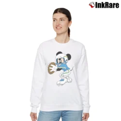 Women’s Los Angeles Chargers Football Mickey Mouse Walt Disney Relaxed Sweatshirt in white | Soft, Laid-Back Vibe