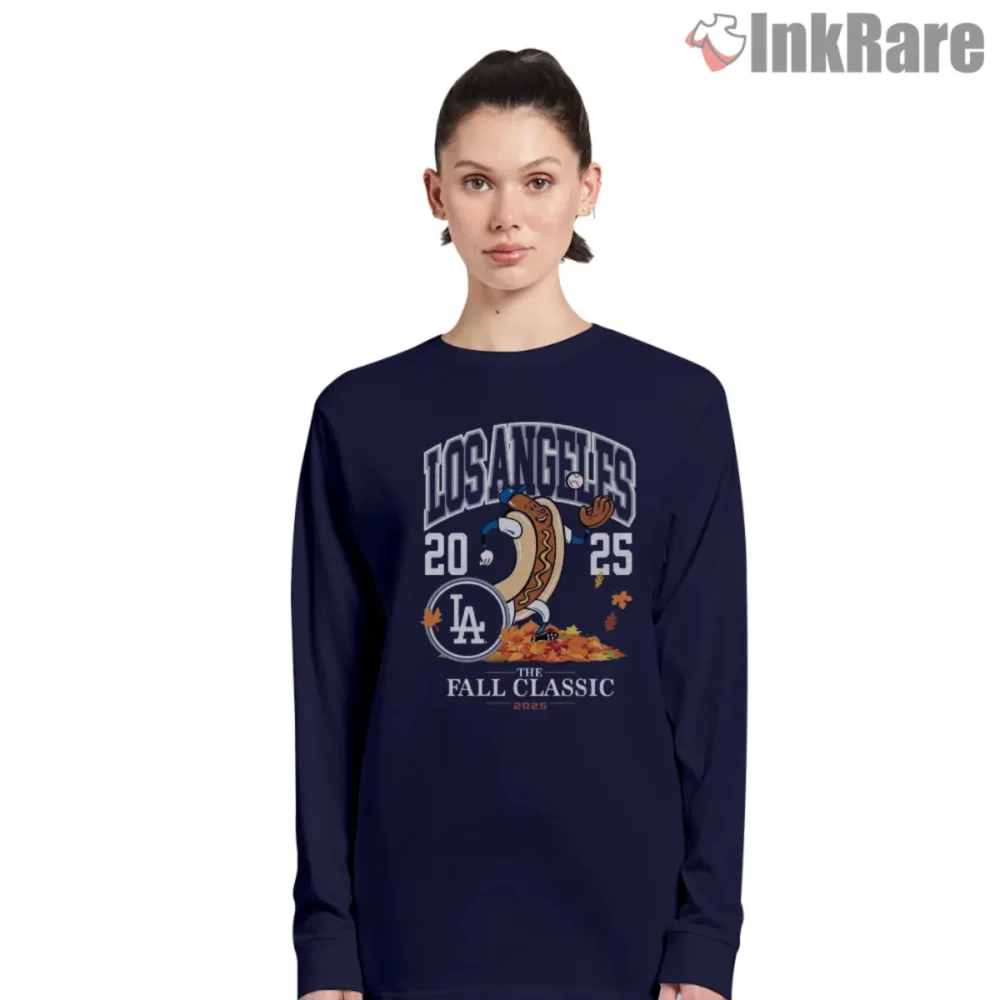 Los Angeles Dodgers 2025 Fall Classic Shirt front women long sleeve navy