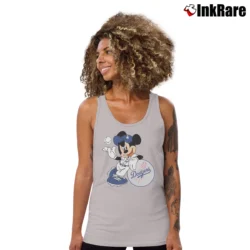 Women’s Los Angeles Dodgers Mickey Mouse MLB Champions Tank Top in sport grey | Lightweight, Movement-Friendly